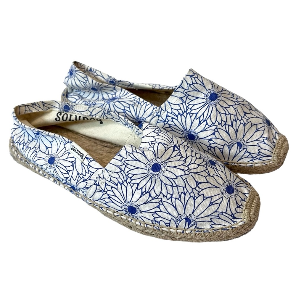 Soludos Blue White Flower Summer Original Espadrille EU37 US6/6.5